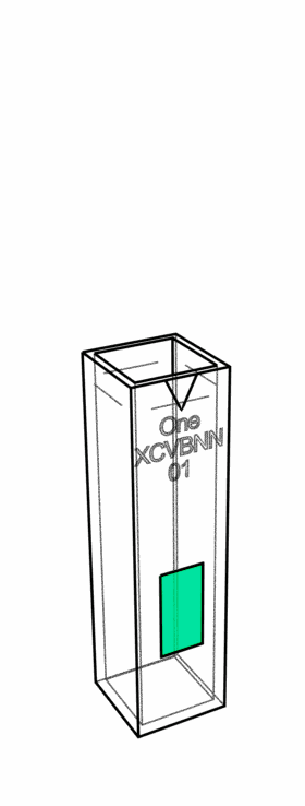 SpectroCuvette One being filled from a pipette